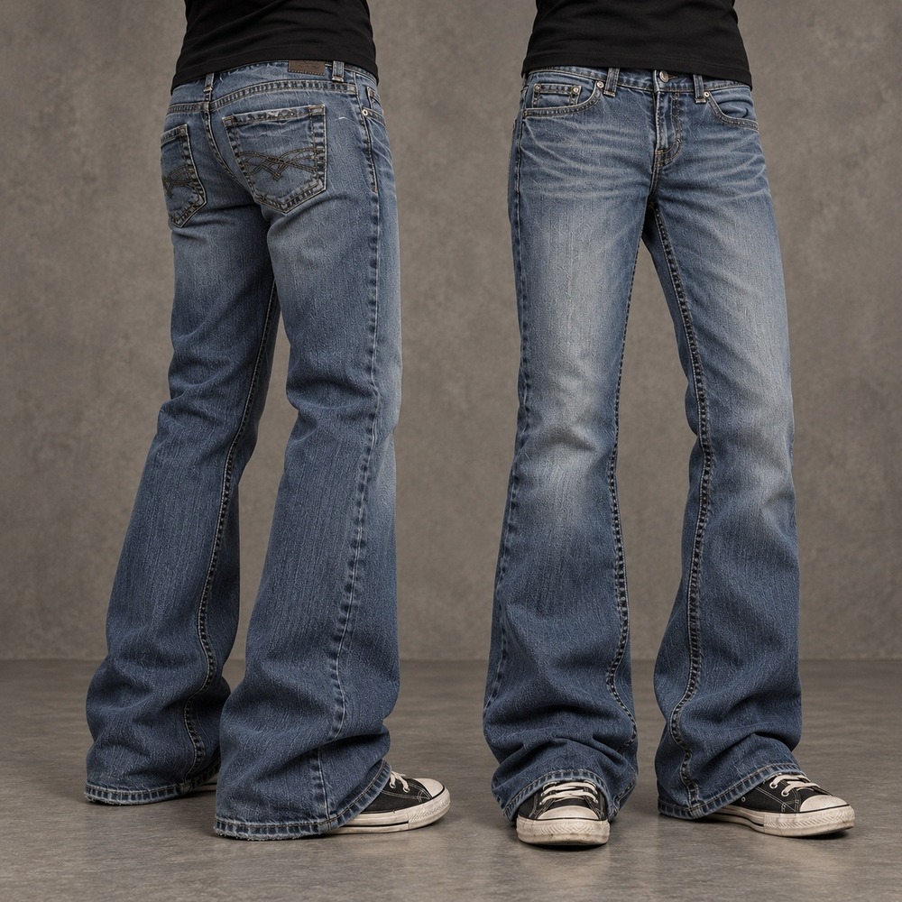 27x30 Blue Bootcut Flared Jeans Y2K 2000s